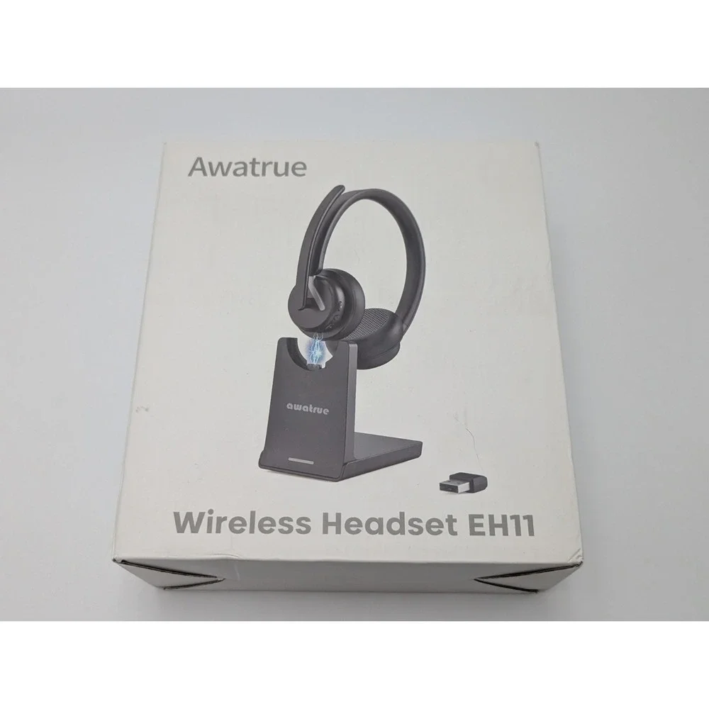 Awatrue Wireless Headset EH11 For PC. Bluetooth Ai‎ Noise Cancellation